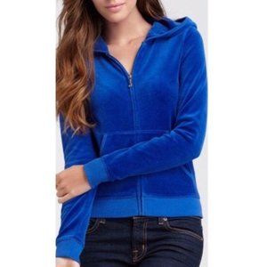 JUICY COUTURE Velour Zip Up Hoodie sz. L